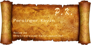 Persinger Kevin névjegykártya